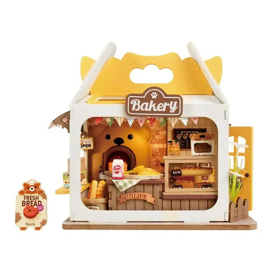 Robotime Rolife Food Box Shop DIY Miniature House Kit Easy Assembly Building Block Kits For Children Kids Sweet Color Design