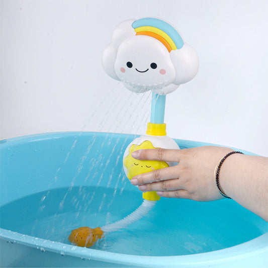 Baby Bath Toys, Children'S Water Bath Toys, Boys And Girls, Infants And Young Children, Manual Rainbow Cloud Spray Shower