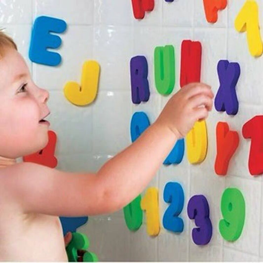 Numbers and letters stickers Bath toys
