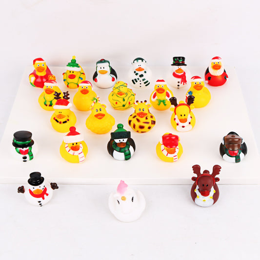 Children's Bath Toys Christmas Squeeze And Sound Duck