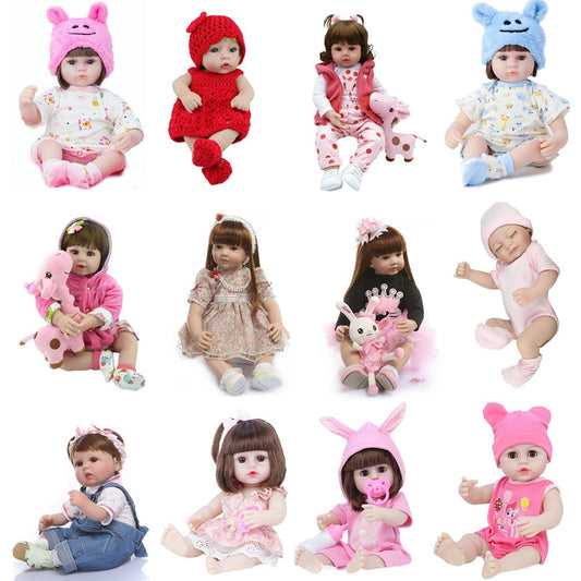 42CM Baby Reborn Doll Toys For Girls Sleeping Accompany Doll Realistic Lifelike Soft Toddler Bebe Reborn Birthday Present Gifts